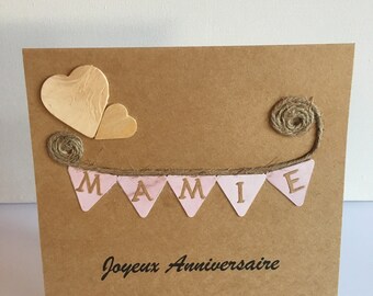 Joyeux Anniversaire Mamie Carte Inutilise Env Etsy Joyeux Anniversaire Mamie Carte Inutilise Env Etsy