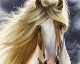 Gypsy vanner horse counted cross stitch pattern digital pdf