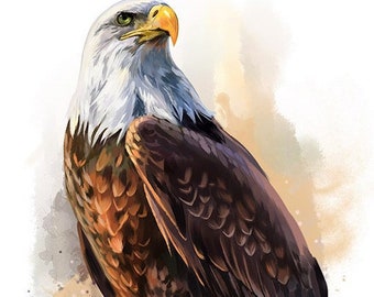 The Bald Eagle counted cross stitch pattern digital pdf