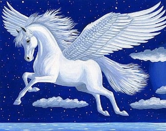 Pegasus Cross Stitch Pattern: Flying Horse Fantasy (PDF)