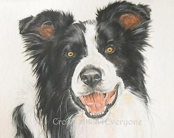 Border collie dog counted cross stitch pattern PDF