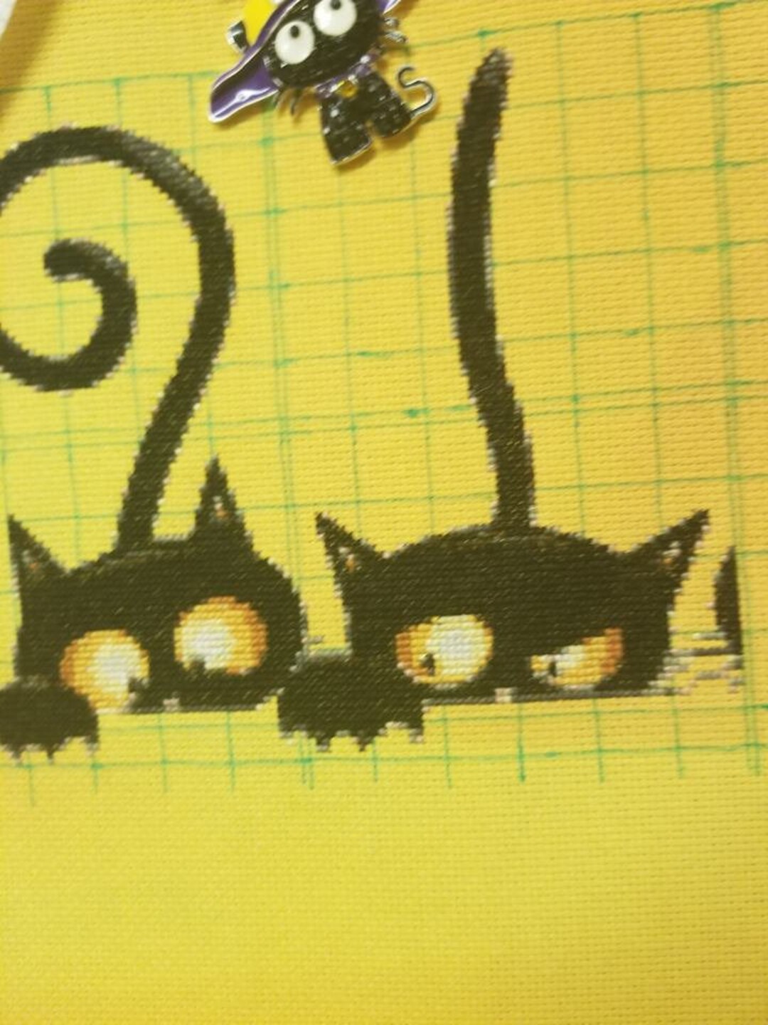 Abillyn Kit De Broderie Au Point De Croix Avec Trois Chats Tenant Des