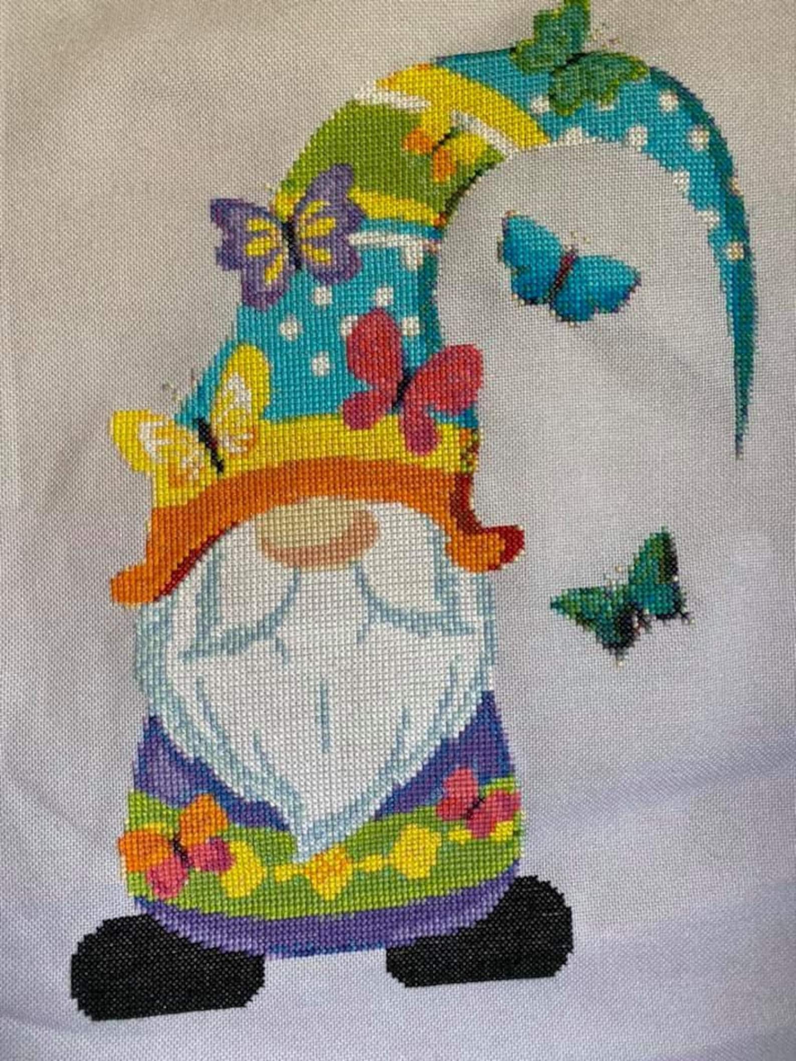 A Gnome a Month Counted Cross Stitch Patterns Cute Whimsical Etsy