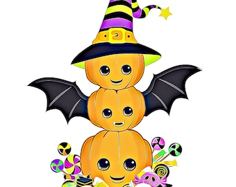 Pumpkin totem witch hat halloween counted cross stitch pattern digital delivery pdf