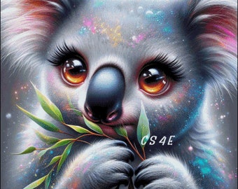 Whimsical Koala Counted Cross Stitch Pattern (Digital PDF)