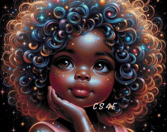 Colorful Girl Cross Stitch Pattern: Ai Art Portrait (Digital PDF)