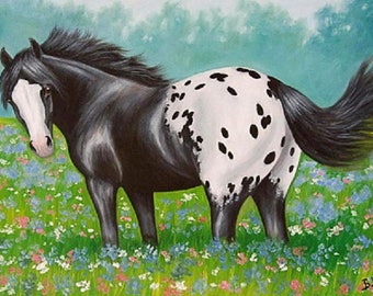 Appaloosa horse Appy counted cross stitch pattern PDF