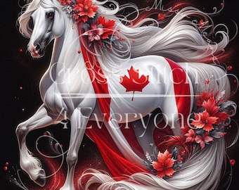 Custom Patriotic Horse Cross Stitch Pattern: Any Breed, Flag (Digital Download)