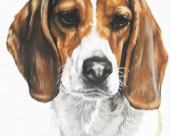A beagle hound dog counted cross stitch pattern PDF