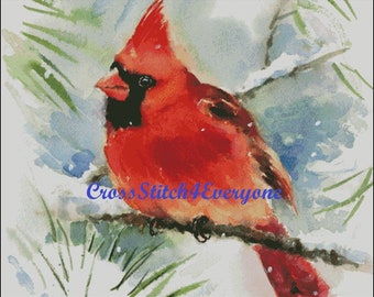 Cardinal Cross Stitch Pattern Set: Mr. & Mrs. Cardinal (Digital PDF)