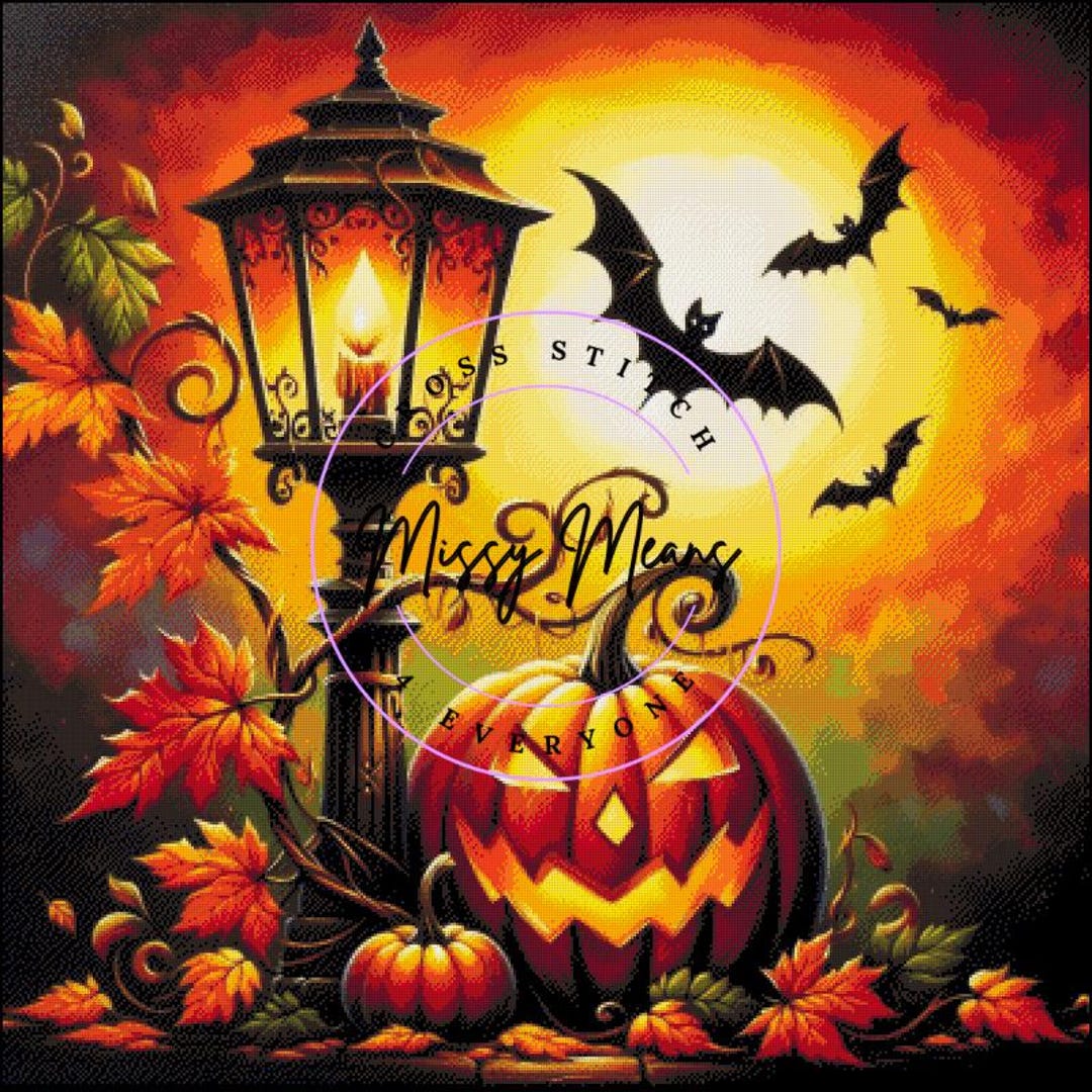 Halloween Jack O Lantern Holiday Cross Stitch Pattern: (digital PDF) - Etsy