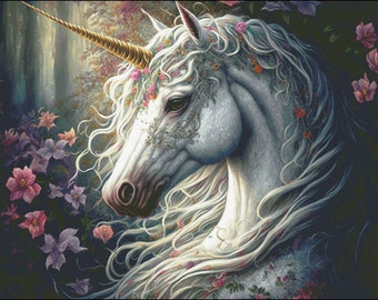 Unicorn Cross Stitch Pattern: Intricate Mane Fantasy Art (Digital PDF)