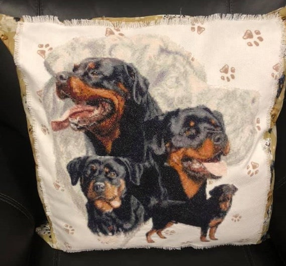 Rottweiler Dog Breed Collage Counted Cross Stitch Pattern Digital