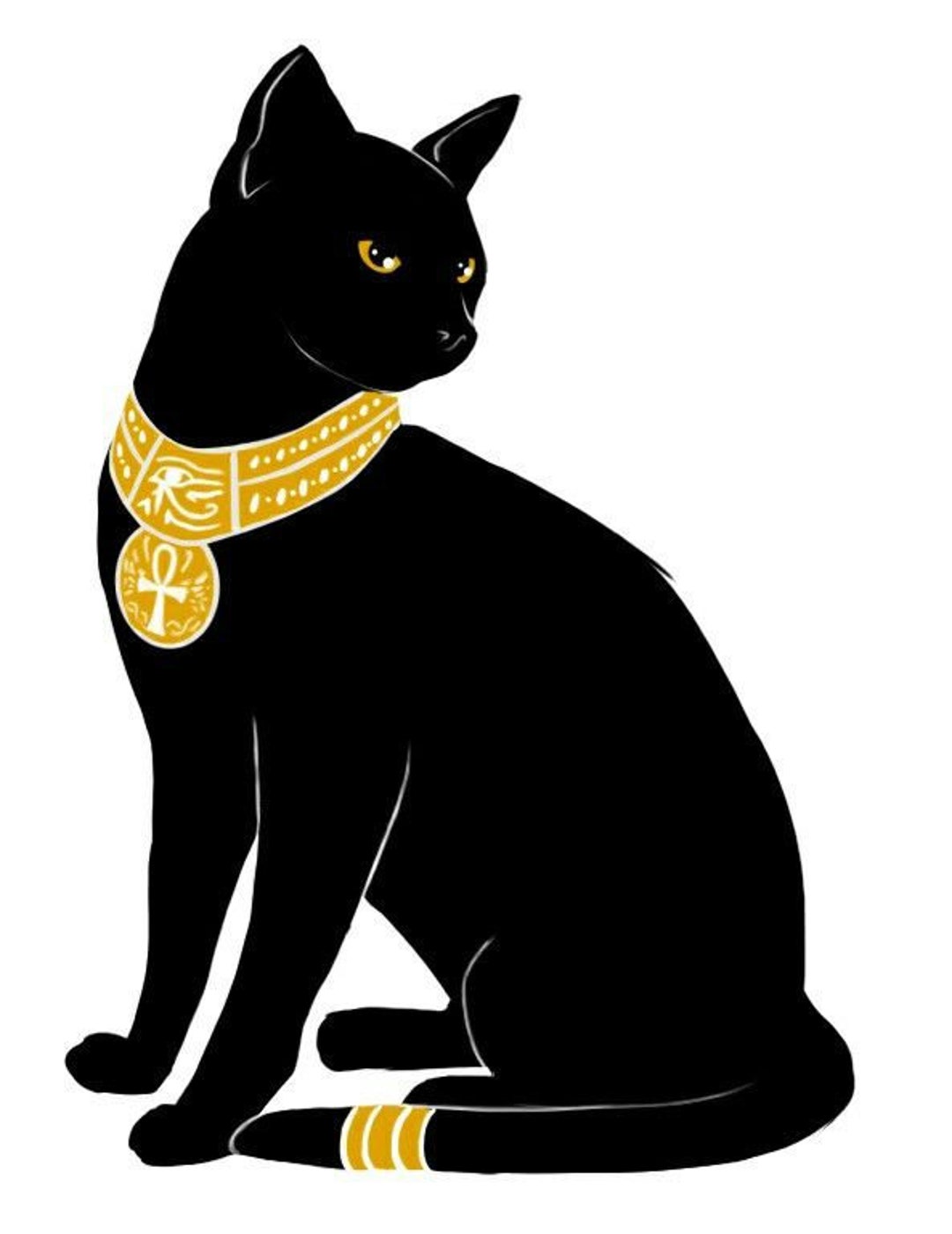 黒猫のエジプトの金のクロスステッチパターン - Etsy 日本