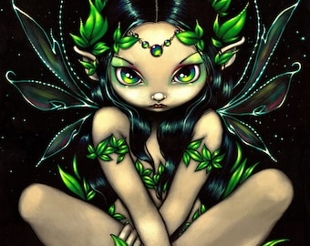 Faerie with greenery strangeling fairy allura fantasy counted cross stitch pattern PDF