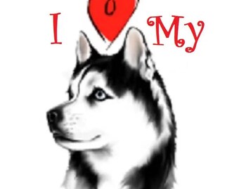 Siberian Husky sled dog counted cross stitch pattern