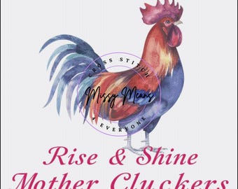 whimsical kitchen rooster counted cross stitch pattern digital pdf