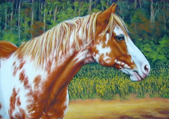 Colorful Overo Paint Horse Quarter Counted Cross Stitch Pattern Digital Pdf  - Etsy Denmark
