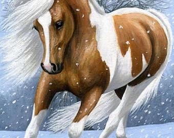 paint horse quarter horses counted cross stitch pattern PDF