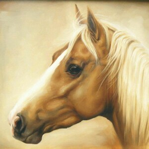 Quarter horse palomino western equine counted cross stitch pattern