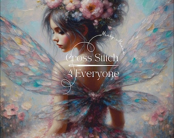 Abstract Fairy Girl Cross Stitch Pattern (Digital PDF)