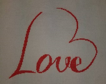 Love Heart Cross Stitch Pattern (PDF)