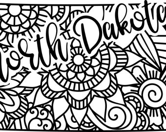 North Dakota state shape mandala zentangle counted cross stitch pattern digital pdf