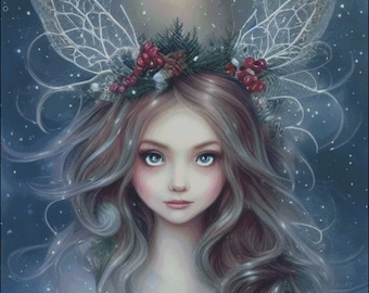 Fairy Girl Cross Stitch Pattern: Whimsical Fantasy Art (Digital PDF)