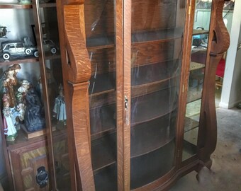 Oak China Cabinet Etsy