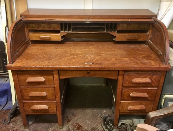 Antique Roll Top Desk Etsy image 0 - Antique Roll Top Desk Etsy