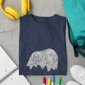 Tardigrade Shirt Kids Funny Science Shirt Science Gift Microscopic Water Bear Micro Animal Retro Space Tee Scientist Cool Moss Piglet Gifts
