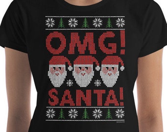 Santa Claus Shirt Christmas Gift Idea Holiday Santa T-shirt Funny Xmas Tee Ugly Christmas Gift Shirt Father Christmas tshirt Merry Christmas