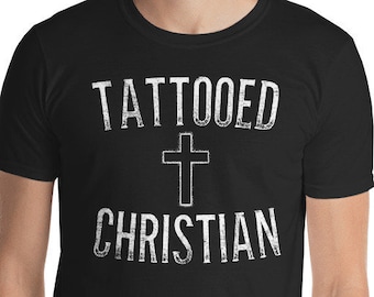 Christian Tattoo Shirt Christian T Shirts Men Christian Shirts Christian Gifts Tattoo Shirts Religious Shirts Religious Gifts Cross Shirts