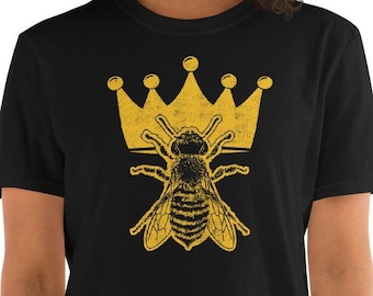 Queen Bee Shirt Queen Bee Gift Bee Print Shirt Bee Print Gift Bee Keeper Bee Keeping Apiarist Honey Bee Bee Crown Illustration Image Picture