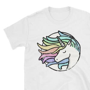 Unicorn Shirt Women, Womens Unicorn Tshirt, Rainbow Unicorn Tshirt, Womens Unicorn Shirts, Cute Unicorn Unisex Adult Pastel T Shirt image 2