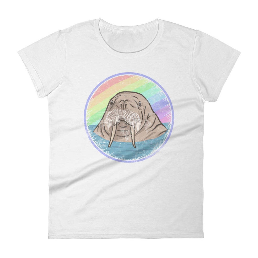 Walrus Tshirt for Her, Walrus Gift T Shirt for Her, Womens Walrus Lover