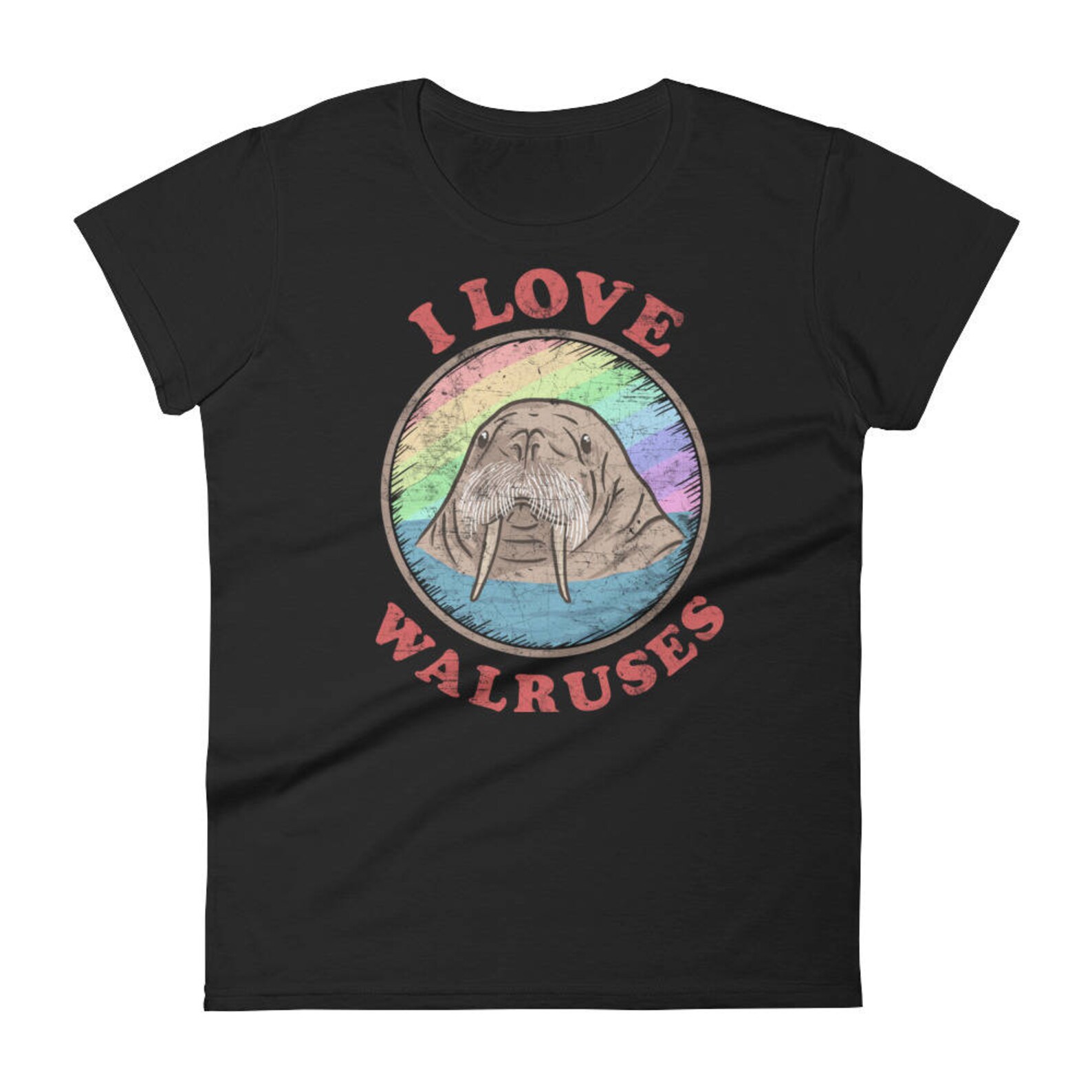 Walrus Tshirt For Her Walrus Gift T Shirt For Her Womens Etsy