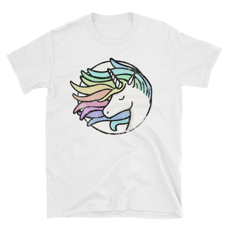 Unicorn Shirt Women, Womens Unicorn Tshirt, Rainbow Unicorn Tshirt, Womens Unicorn Shirts, Cute Unicorn Unisex Adult Pastel T Shirt image 2