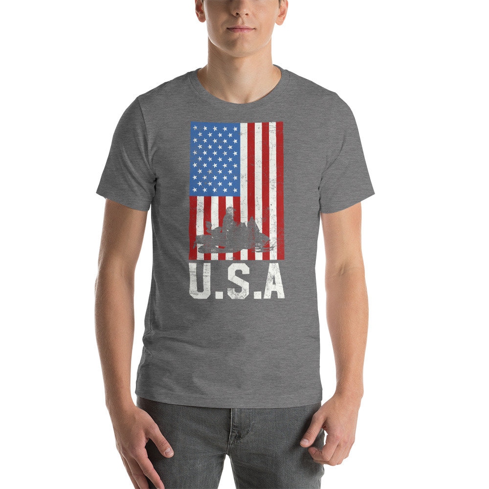 Men's Snow Mobile T Shirt American Flag Shirt Men's - Etsy
