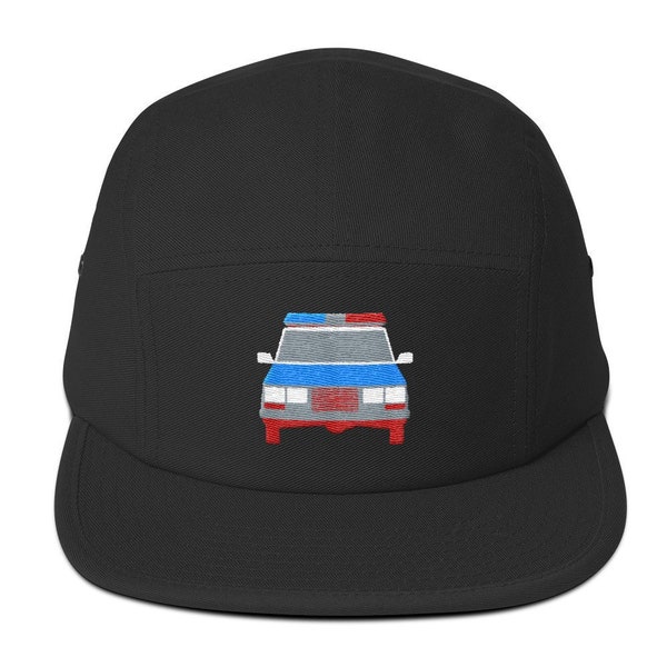 5 Panel Camper Cap Schirmmütze Embroidered/Bestickt Police/Polizei