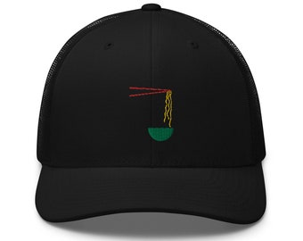 Unisex Trucker Cap / Baseball Cap with Embroidered Ramen Soup