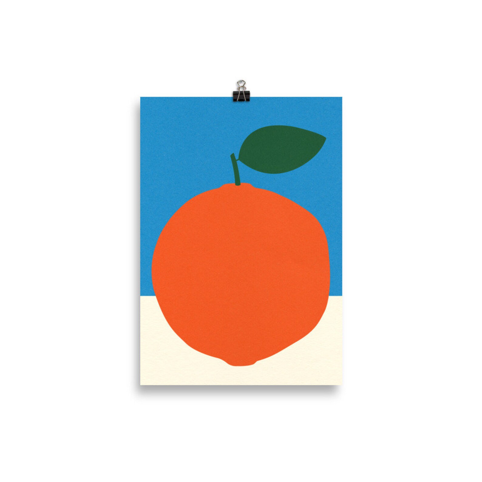 Poster Art Print Illustration Orange Etsy
