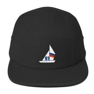 5 Panel Camper Cap Cap Embroidered/Embroidered Boat/Boat image 3