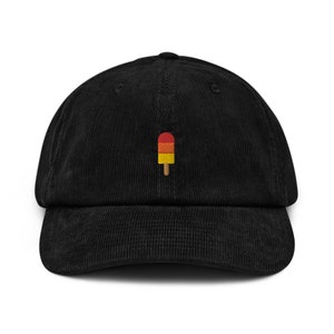 Corduroy hat embroidered with Popsicle image 2