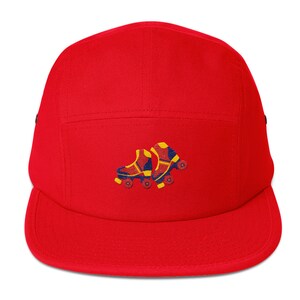 5 Panel Camper Cap Cap Embroidered/Embroidered Roller Skates/Roller Skates image 7