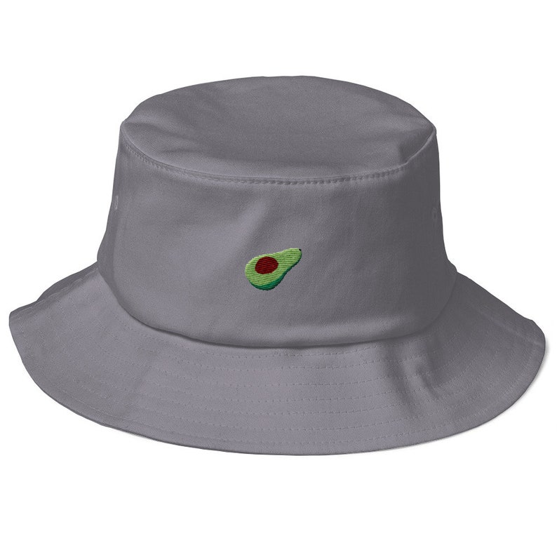 Old School Bucket Hat with embroidered avocado image 5