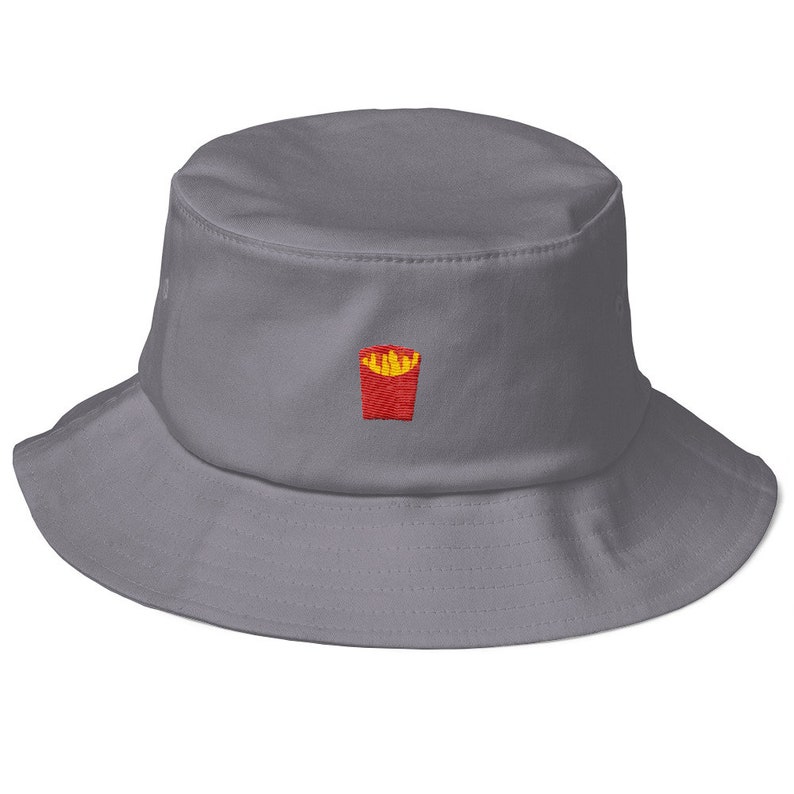 Old School Bucket Hat with embroidered French Fries image 4