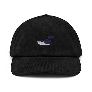 Corduroy hat with Whale image 2