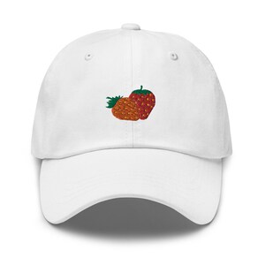 Unisex Dad Hat / Baseball Cap Embroidered with Strawberries / Strawberries image 10