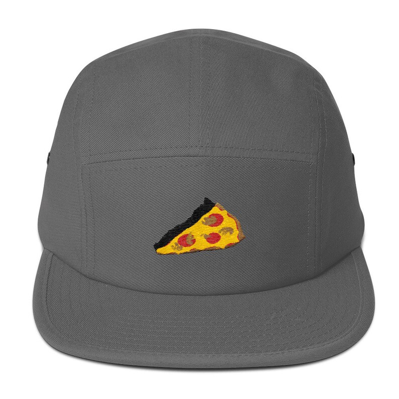 5 Panel Camper Cap Cap Embroidered/Embroidered Pizza image 5